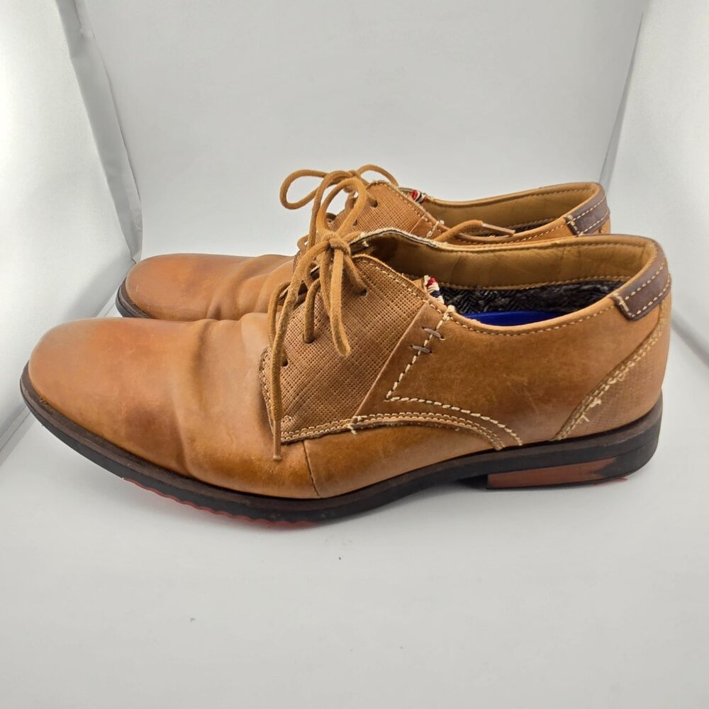 Steve Madden Men’s Light Tan Dress Shoes P-Never | Size 8.5 | Pre-Owned Classic - Picture 2 of 12